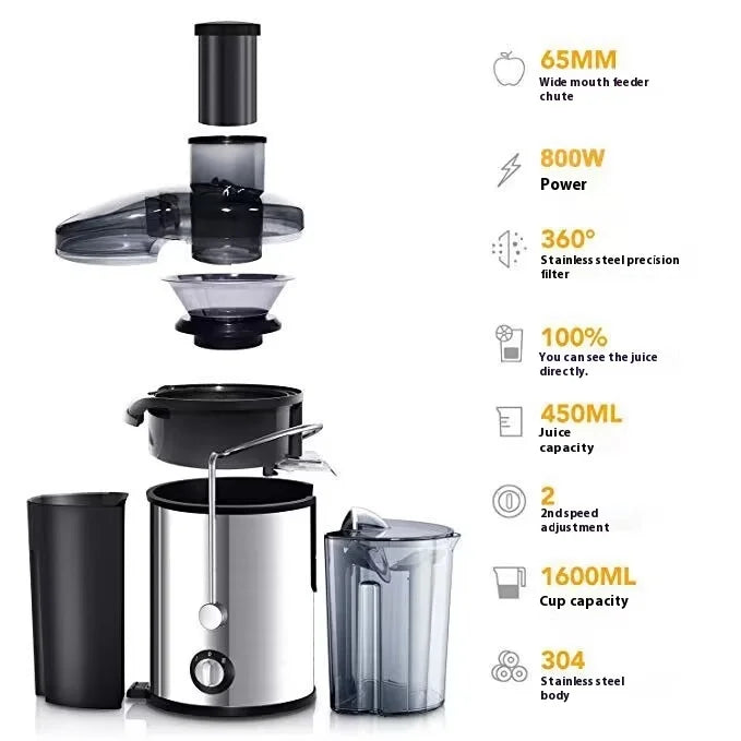 Wide-Mouth Centrifugal Juicer